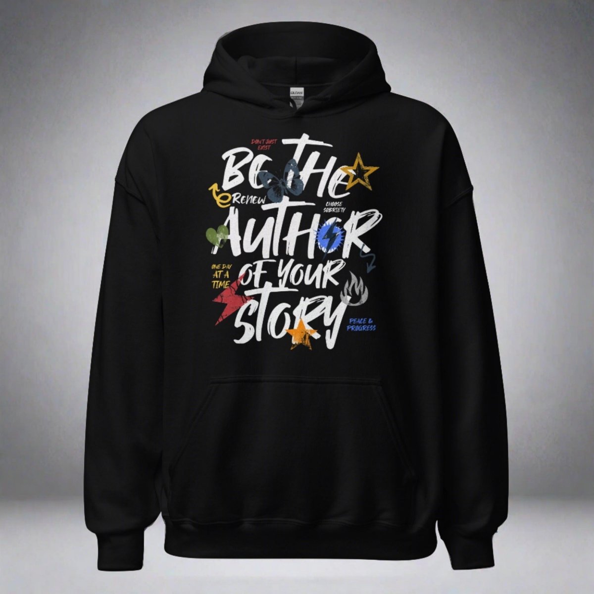 "Author Your Sobriety" Unisex Hoodie - Black / S | Sobervation