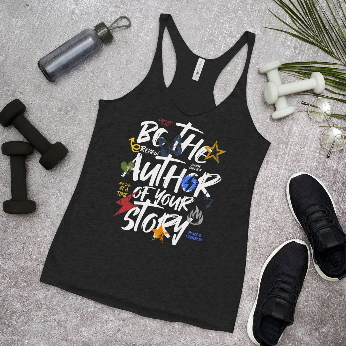 "Author Your Sobriety" Women's Racerback Tank - | Sobervation