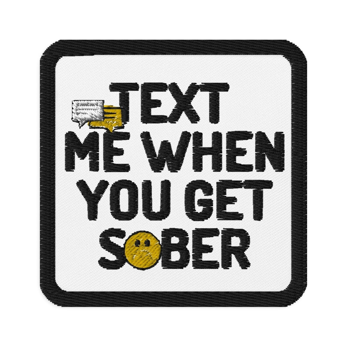 "Call of Sobriety" Text Me Patch - Default Title | Sobervation