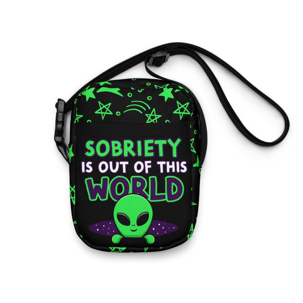 Cosmic Sobriety Alien Crossbody Bag - Default Title | Sobervation