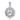 Crown Chakra with Recovery Gemstone Symbols Silver Pendant TPD5307 - White Cubic Zirconia Pendant - Sobervation