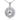 Crown Chakra with Recovery Gemstone Symbols Silver Pendant TPD5307 - White Cubic Zirconia Pendant - Sobervation