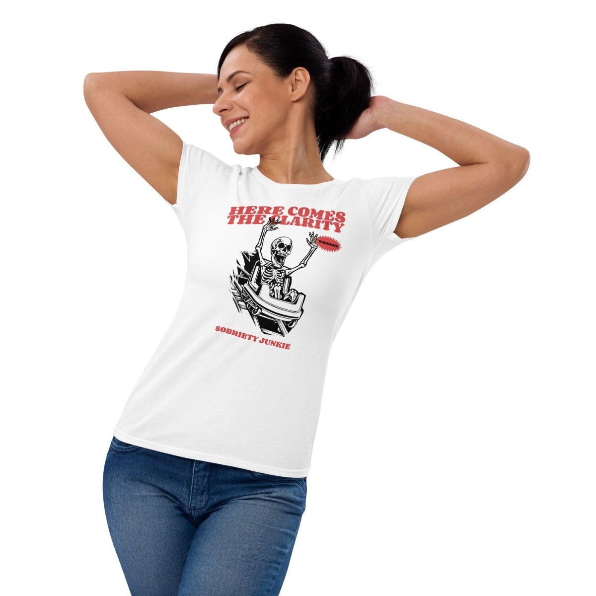 Here Comes the Clarity Women's Short Sleeve T - shirt - Sobervation