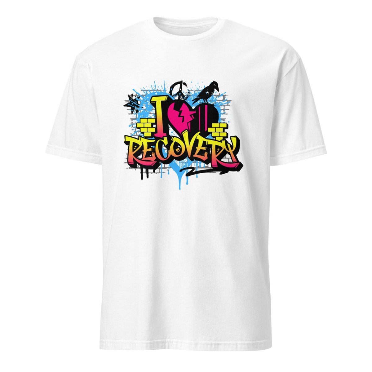 I Heart Recovery - Essential Graffiti Tee - White / S | Sobervation