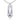 Modern Geometric Recovery Silver Pendant with Gemstone TPD5356 - Genuine Amethyst and White Cubic Zirconia Pendant - Sobervation