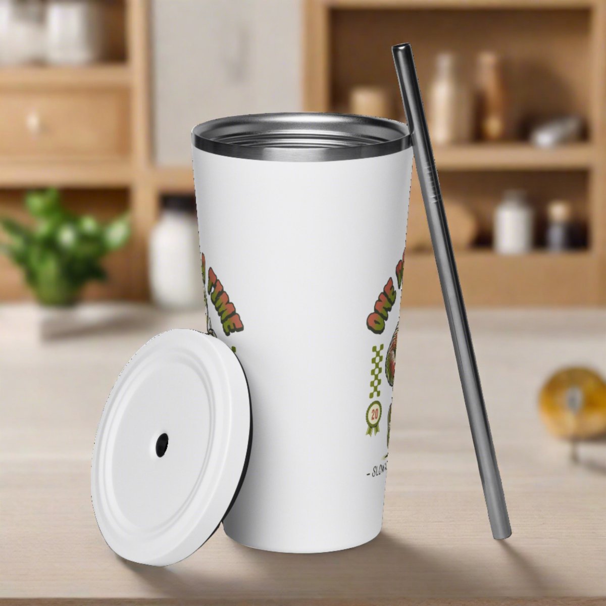 One Day at a Time Sloth Insulated Tumbler - | Sobervation