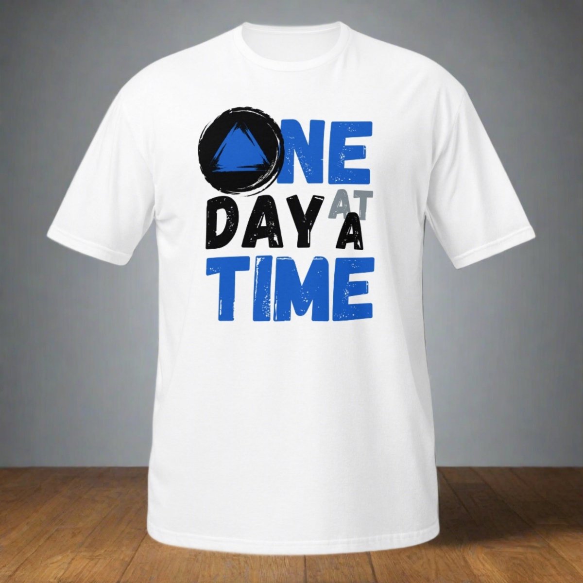 One Day at a Time - Sobriety Journey Essential Unisex Tee - White / S | Sobervation