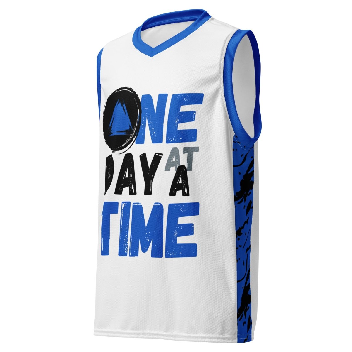 One Day at a Time Unisex Basketball Jersey - 2XS | Sobervation