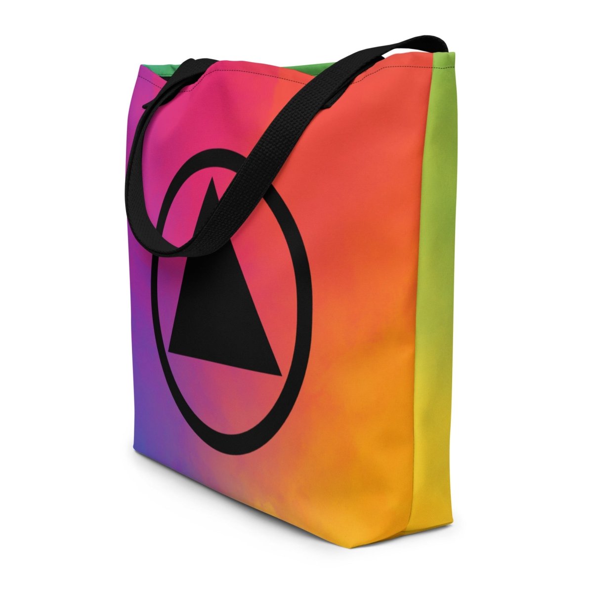 Rainbow Resilience Sobriety Symbol Large Tote Bag - | Sobervation