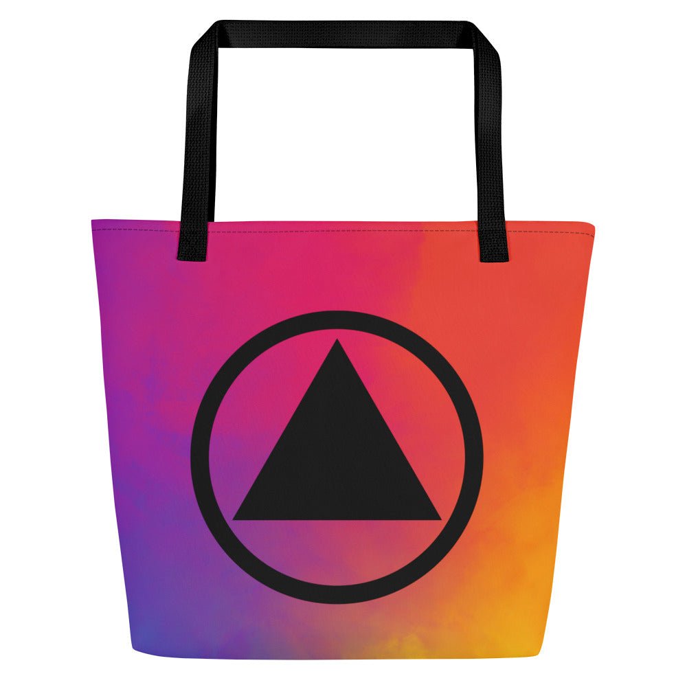 Rainbow Resilience Sobriety Symbol Large Tote Bag - Default Title | Sobervation