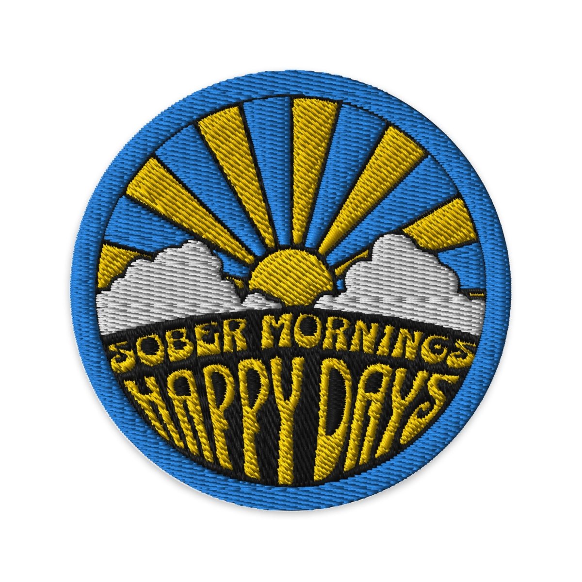 Sober Mornings Happy Days Embroidered Patch - Default Title | Sobervation