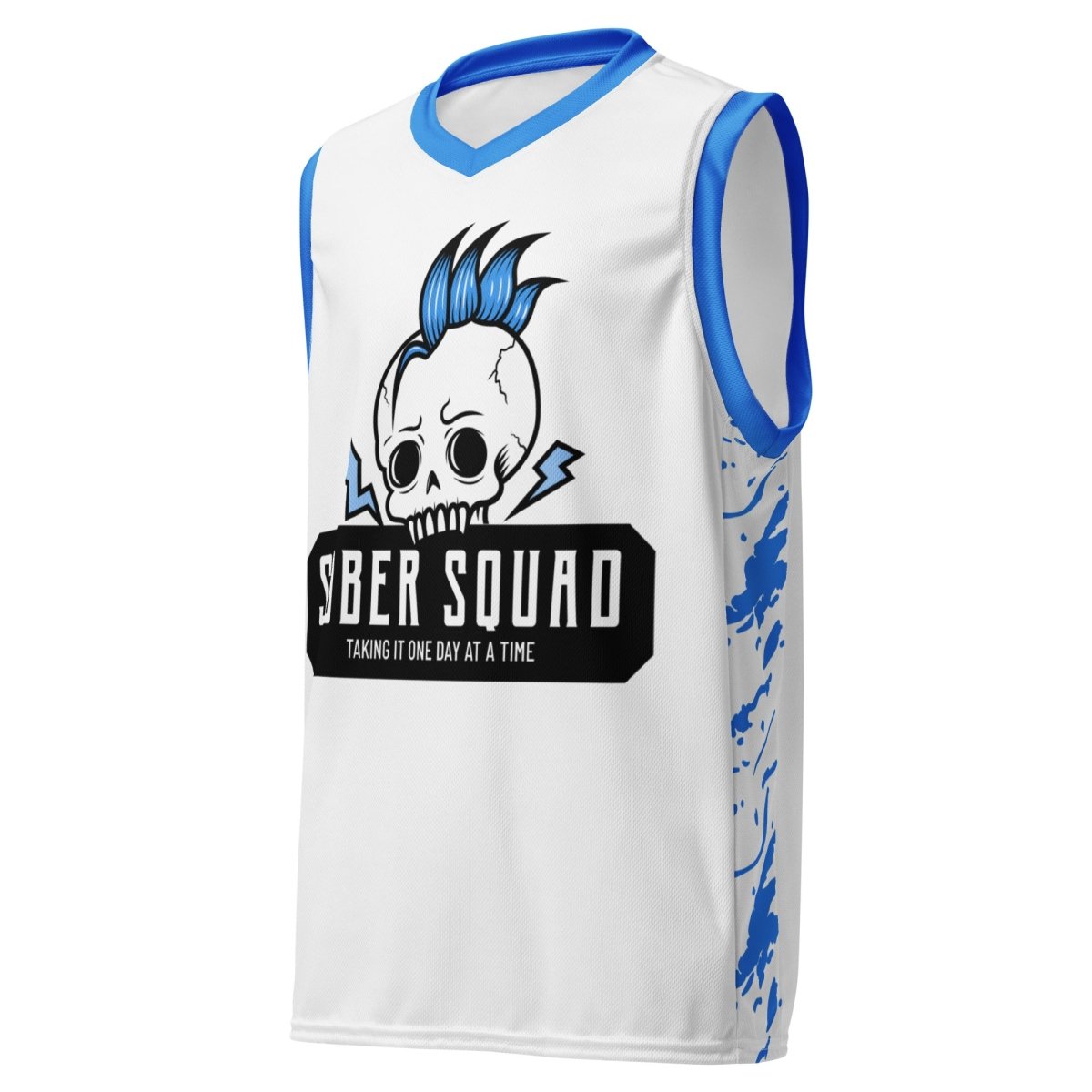 Sober Squad Punk Skull Basketball Jersey - Sobervation