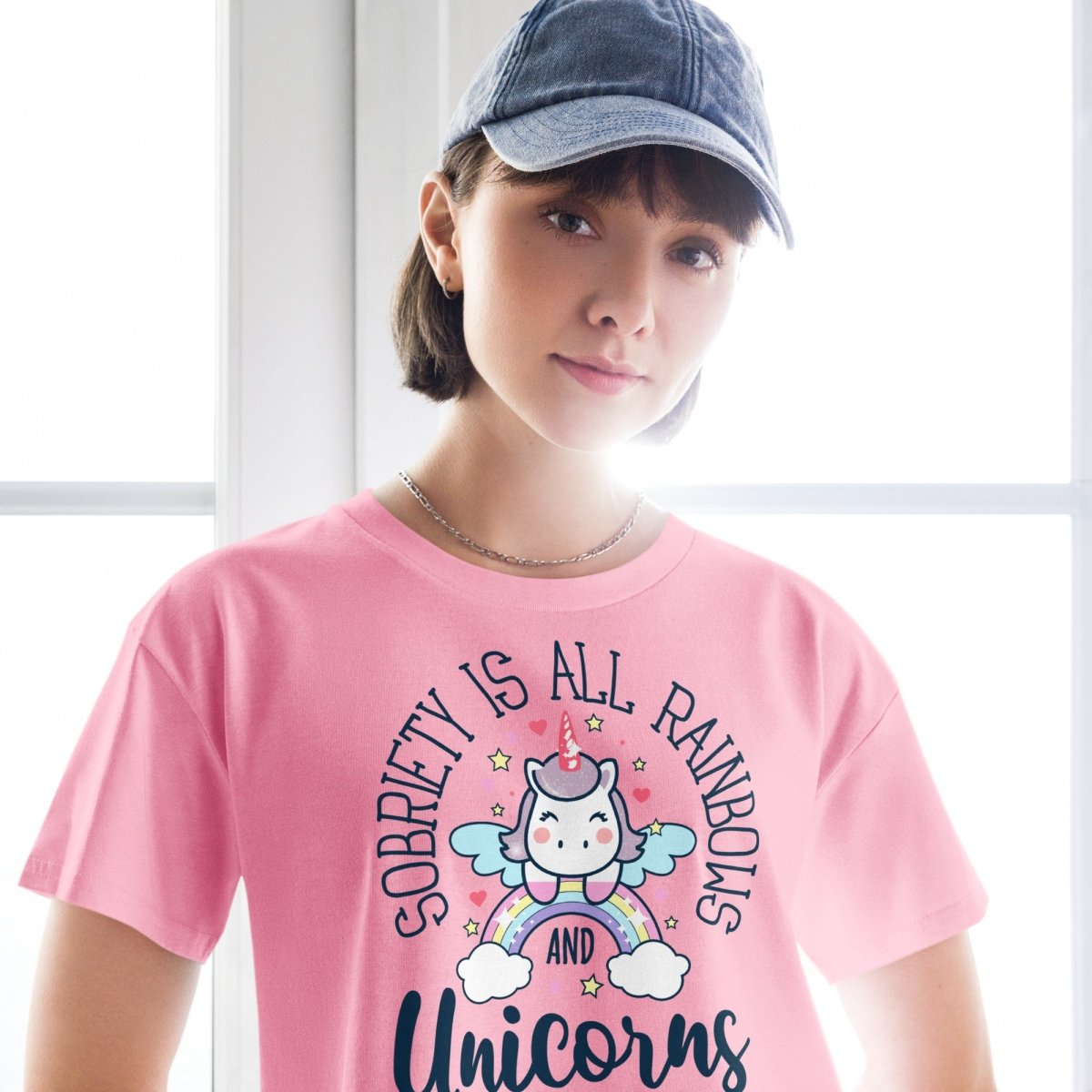 Sobriety is All Rainbows and Unicorns Crop Top for Women - Sobervation