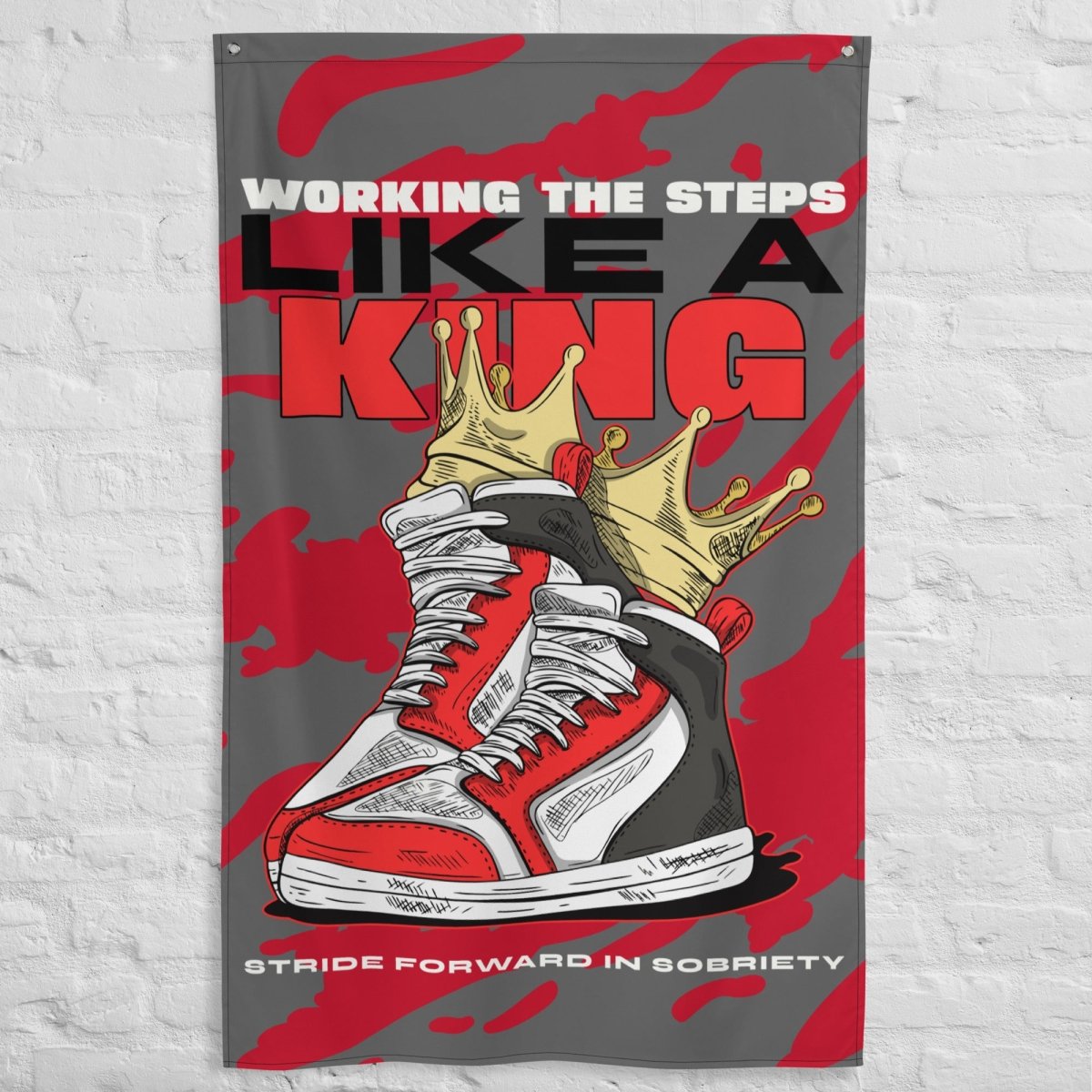 Stride Like a King Sobriety Flag - Sobervation