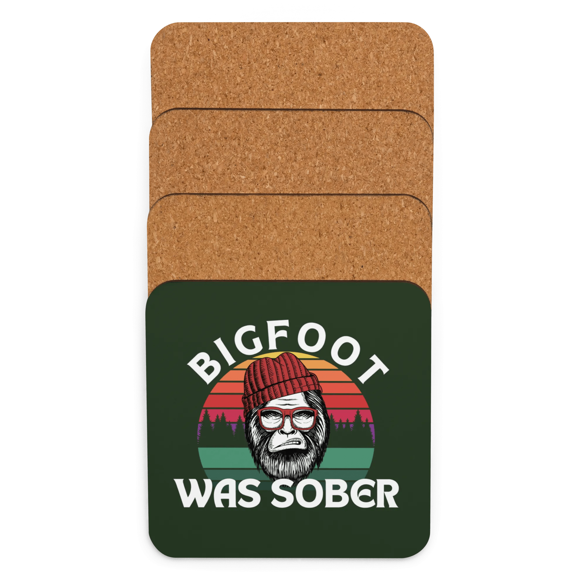 Bigfoot Was Sober - Cork-back coaster - Default Title | Sobervation