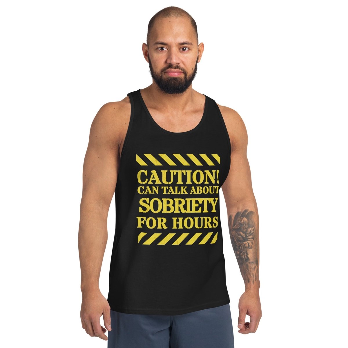 'Caution Sobriety Conversationalist' Men's Tank - | Sobervation