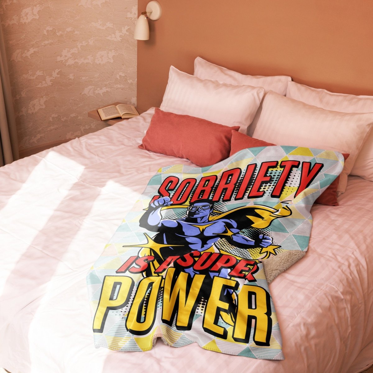 Empowered Recovery Superhero Sherpa Blanket - | Sobervation