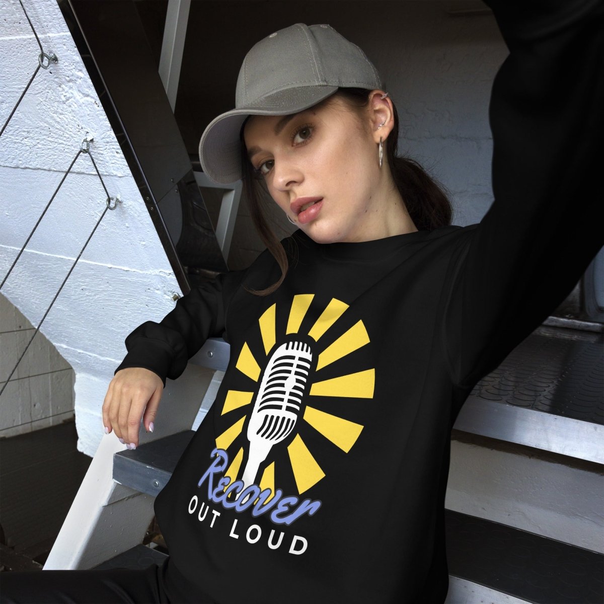 Empowering "Recover Out Loud" Unisex Sweatshirt: A Symbol of Resilience and Shared Strength - | Sobervation