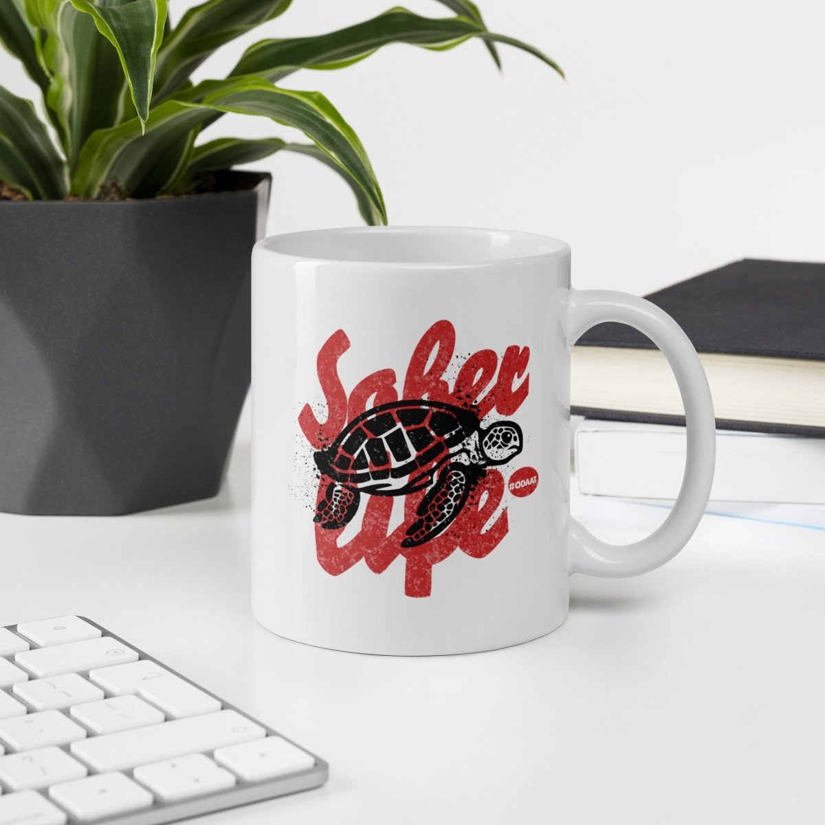 Empowering Sober Life Turtle Coffee Mug: Slow Down, Relax, and Embrace Sobriety - | Sobervation