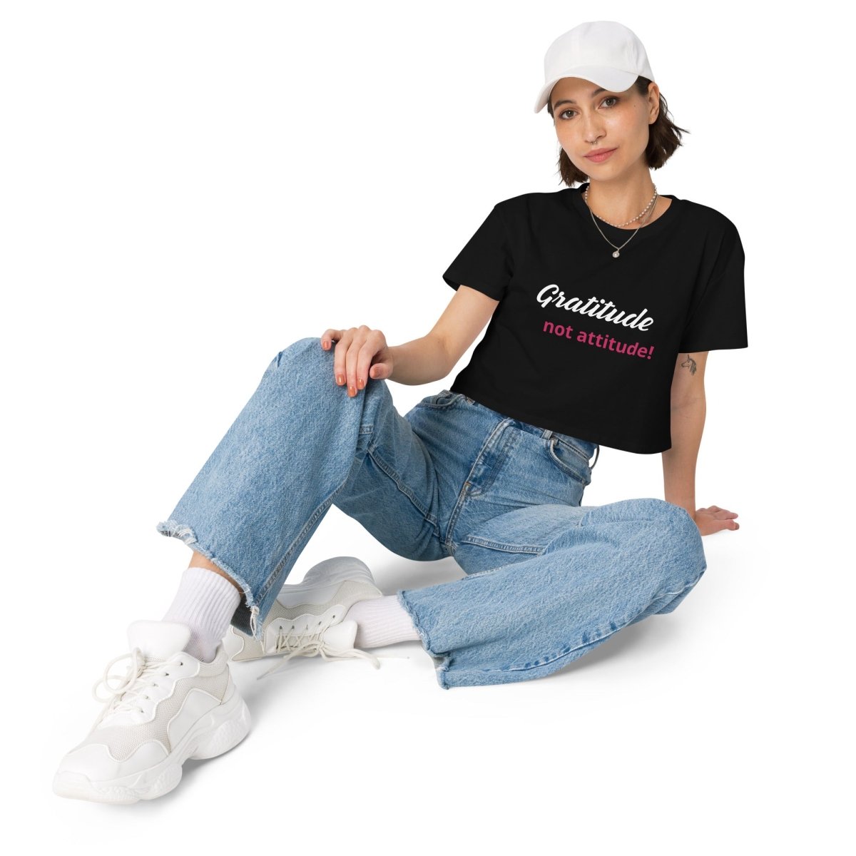 "Gratitude Not Attitude" Empowerment Crop Top - | Sobervation