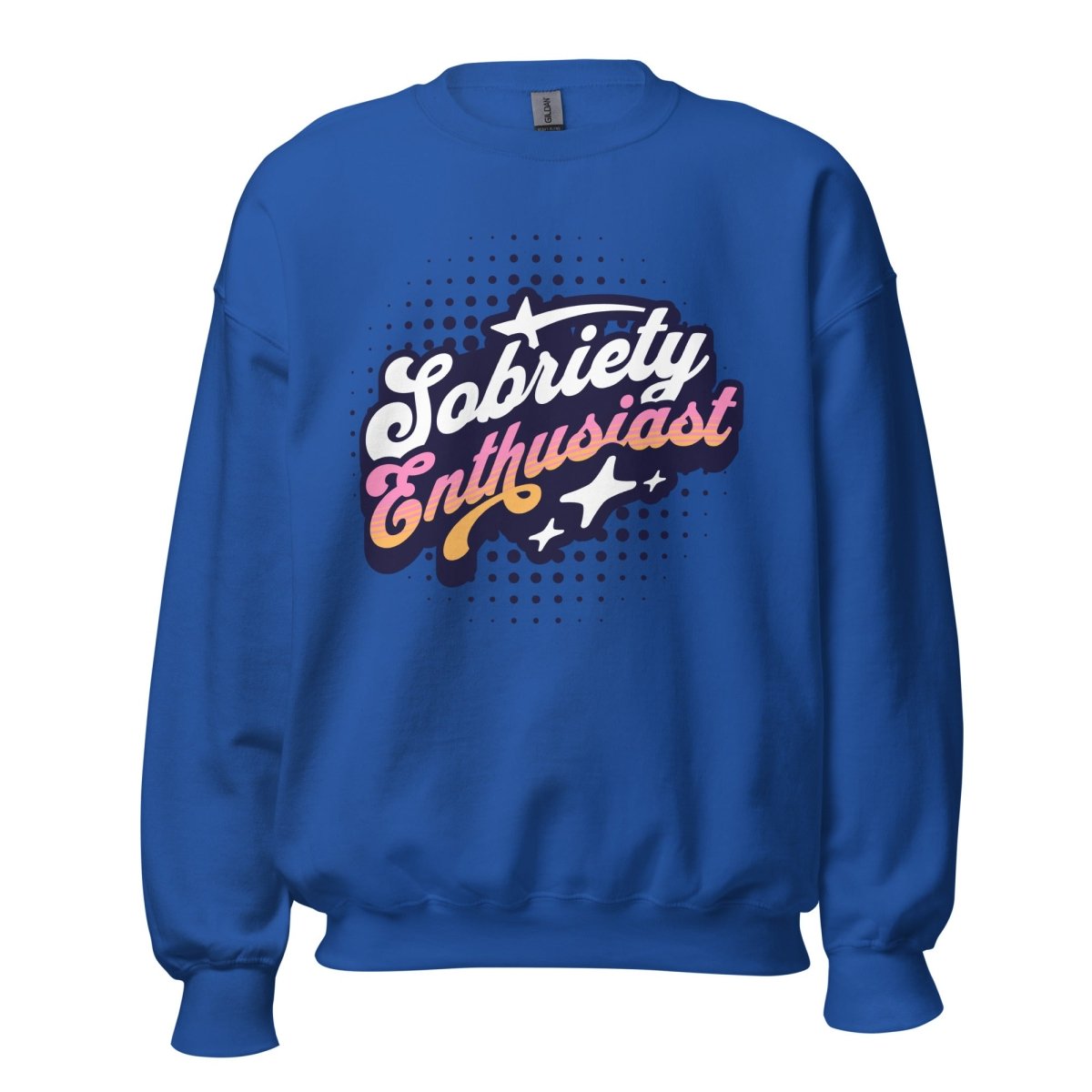 Groove into Sobriety with Our Funky Sobriety Enthusiast Sweatshirt - Royal / S | Sobervation