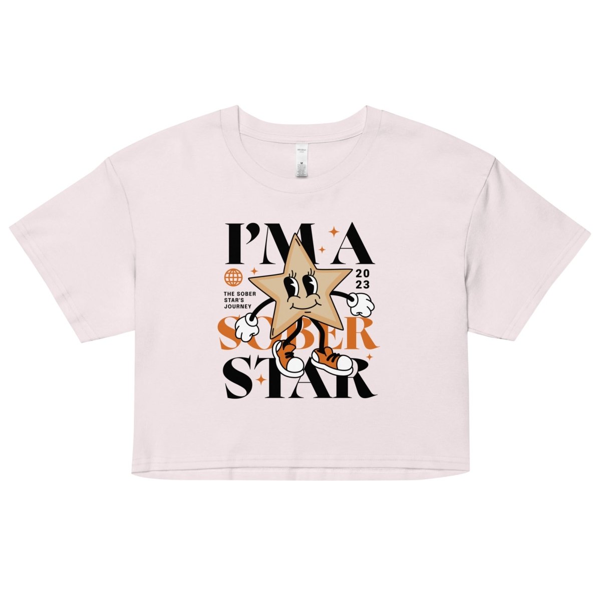 "I'm a Soberstar" Inspirational Crop Top - Orchid / XS | Sobervation