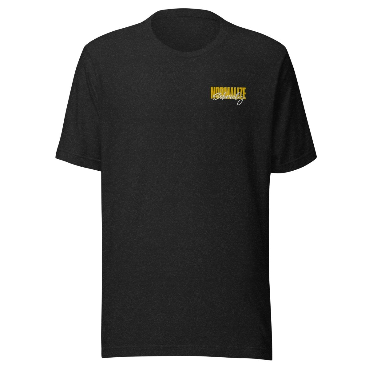 "Normalize Sobriety" Embroidered T-Shirt - | Sobervation