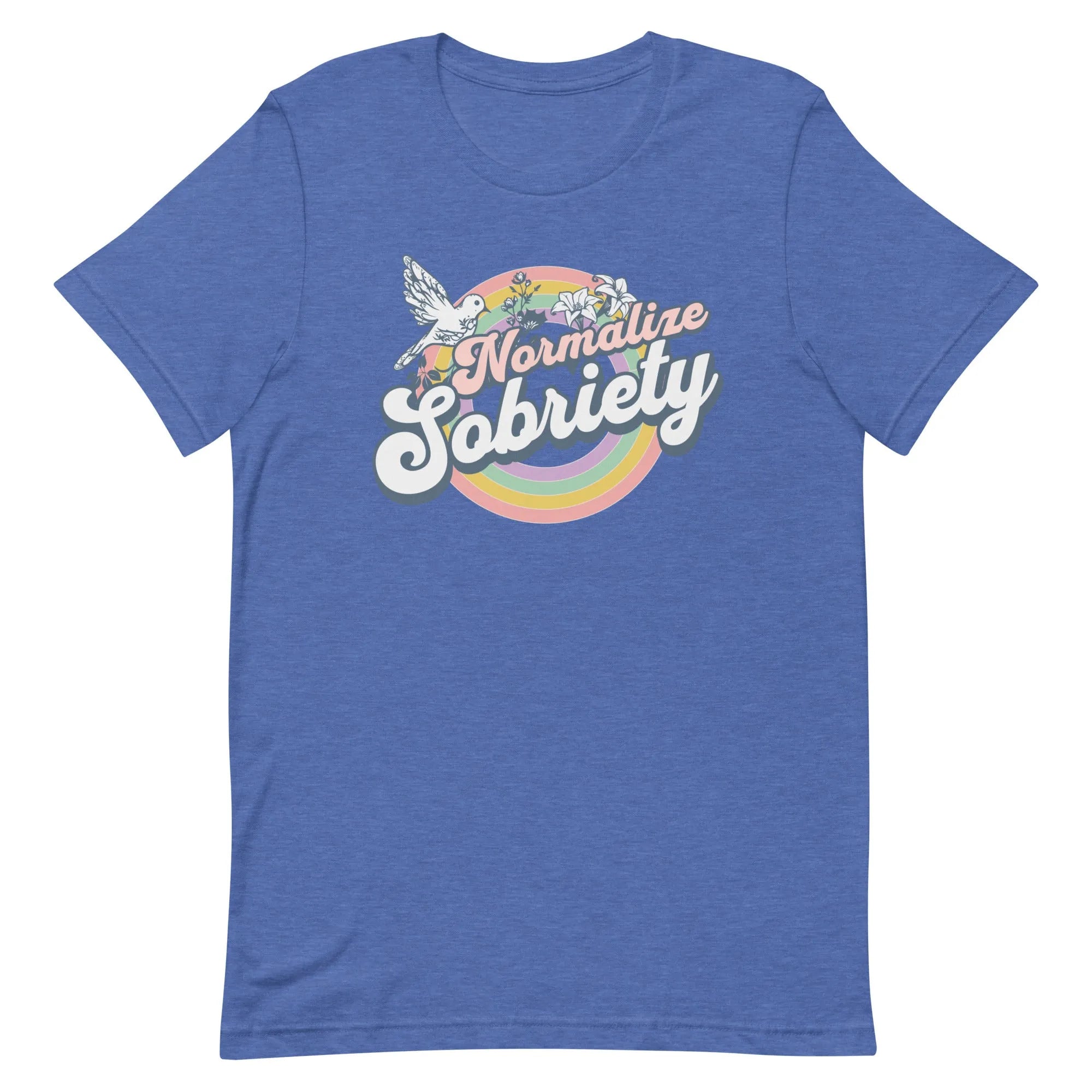 Normalize Sobriety - Unisex t-shirt - Heather True Royal / S | Sobervation
