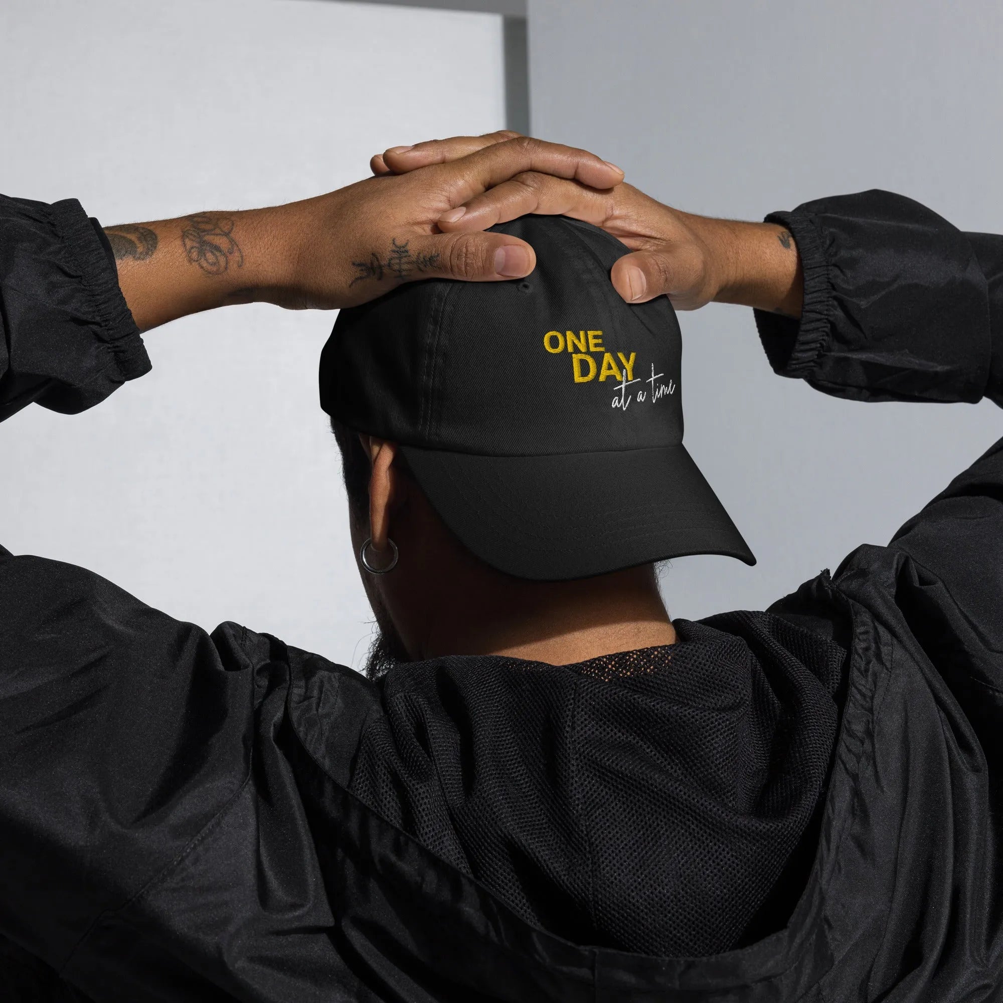 One Day At A Time Embroidered - Dad hat - | Sobervation