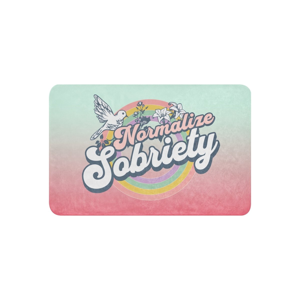 Pink Gradient Normalize Sobriety Sherpa Blanket - 37″×57″ | Sobervation