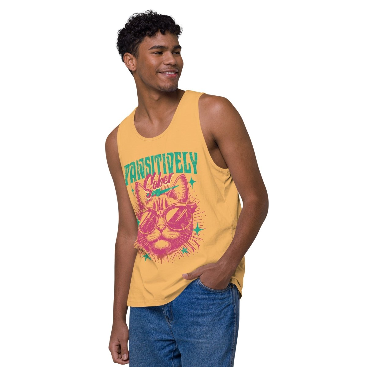 Premium Sobriety Tank Top for Men - Pawsitively Empowered - | Sobervation