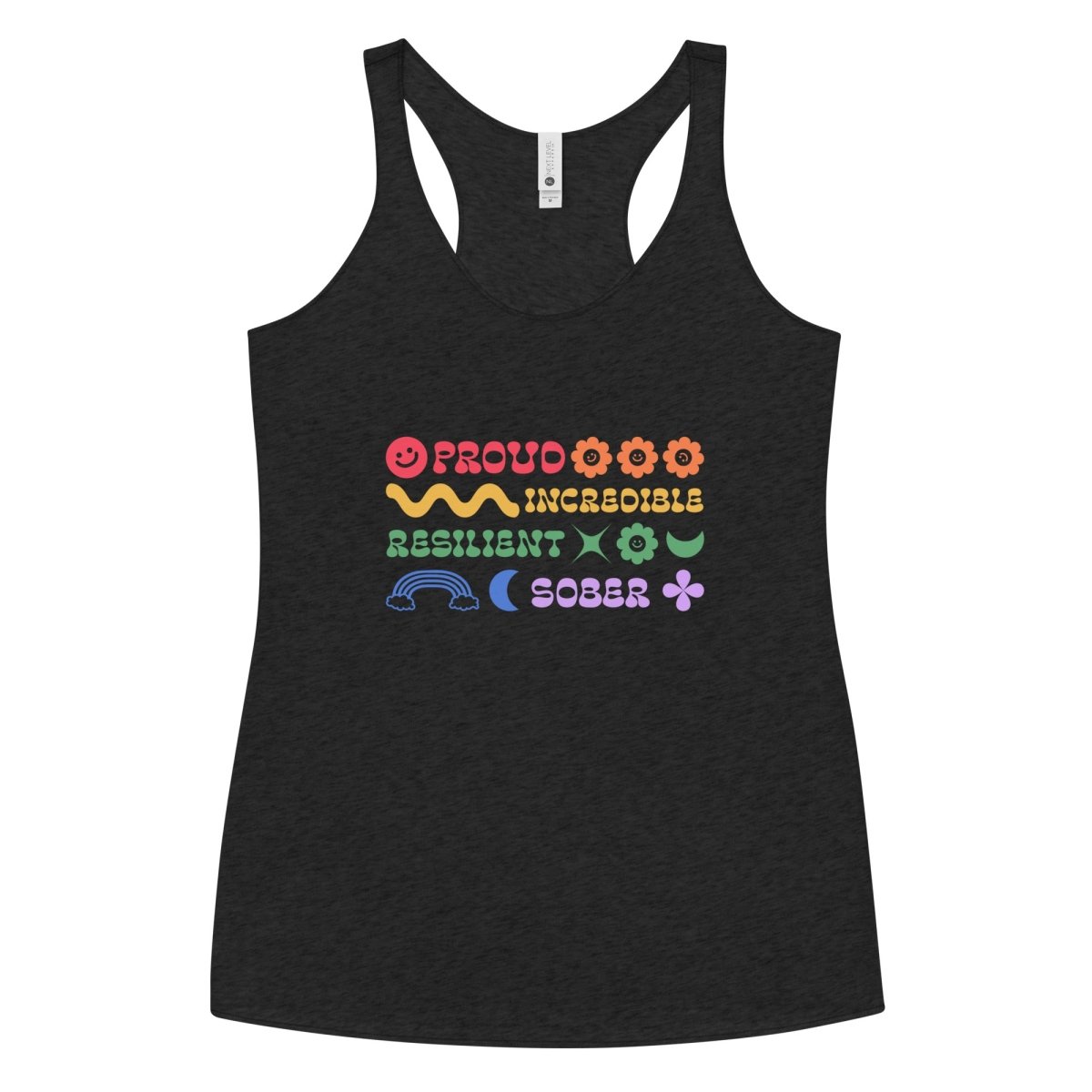 Rainbow Resilience Racerback Tank - Incredible & Sober - | Sobervation