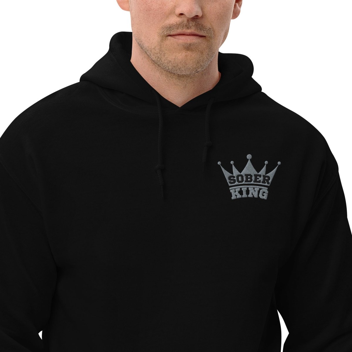 Rule Your Realm Sober King Embroidered Hoodie - Sobervation