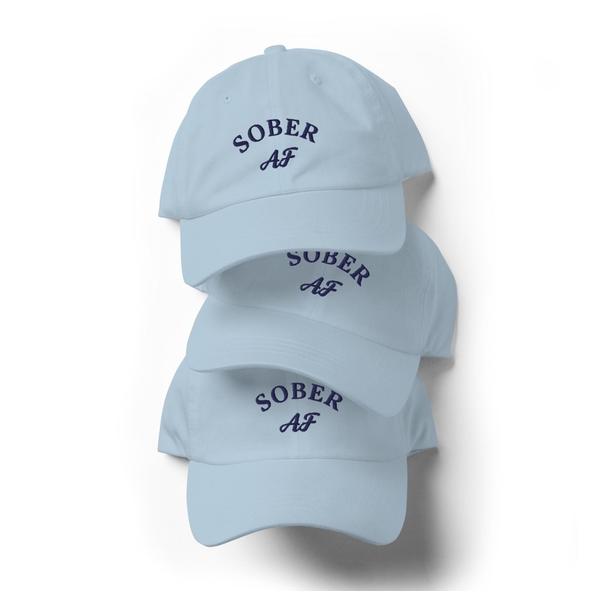 Sober AF: Celebrate Your Sobriety with Style on Our Lighter-Colored Dad Hat - Sobervation