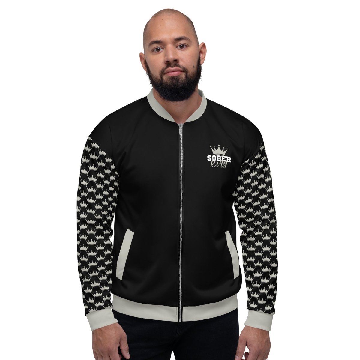 Embrace Royalty with the Sober King Varsity Bomber Jacket – Sobervation