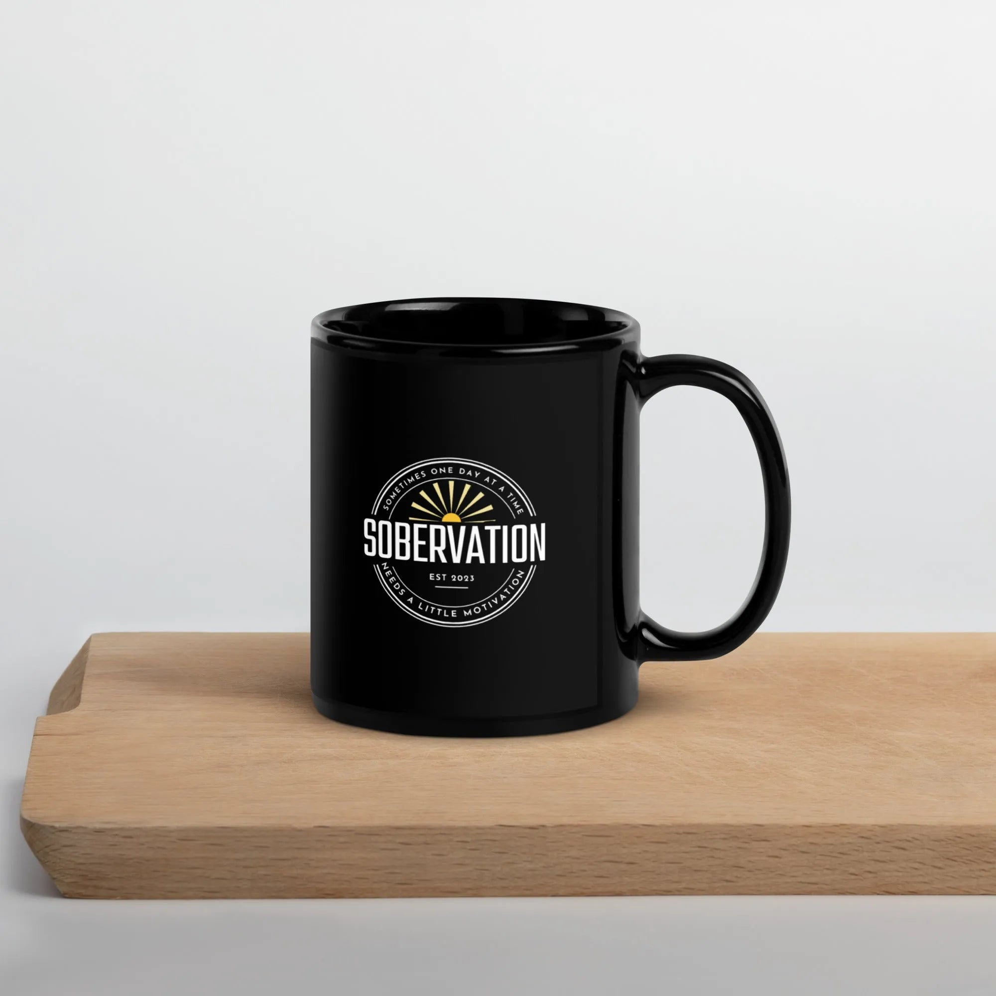 Sober Mode Activated - Black Glossy Mug - Default Title | Sobervation
