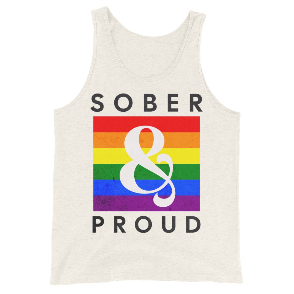 Sober & Proud Rainbow Men's Tank Top - Sobervation