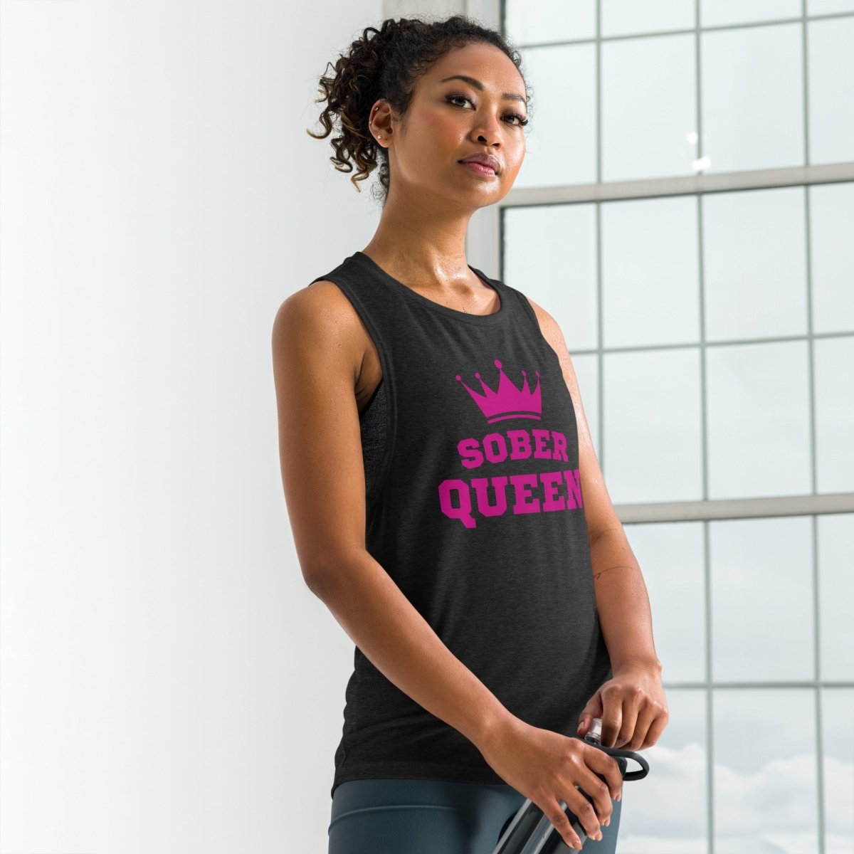 Sober Queen Flowy Muscle Tank for Ladies - Sobervation