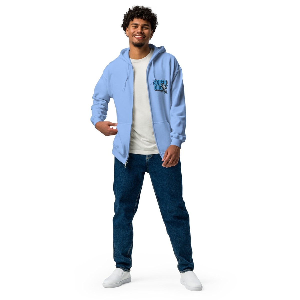 Soberdad Zip Up Hoodie: Embrace Sobriety with Fatherhood Flair - Sobervation
