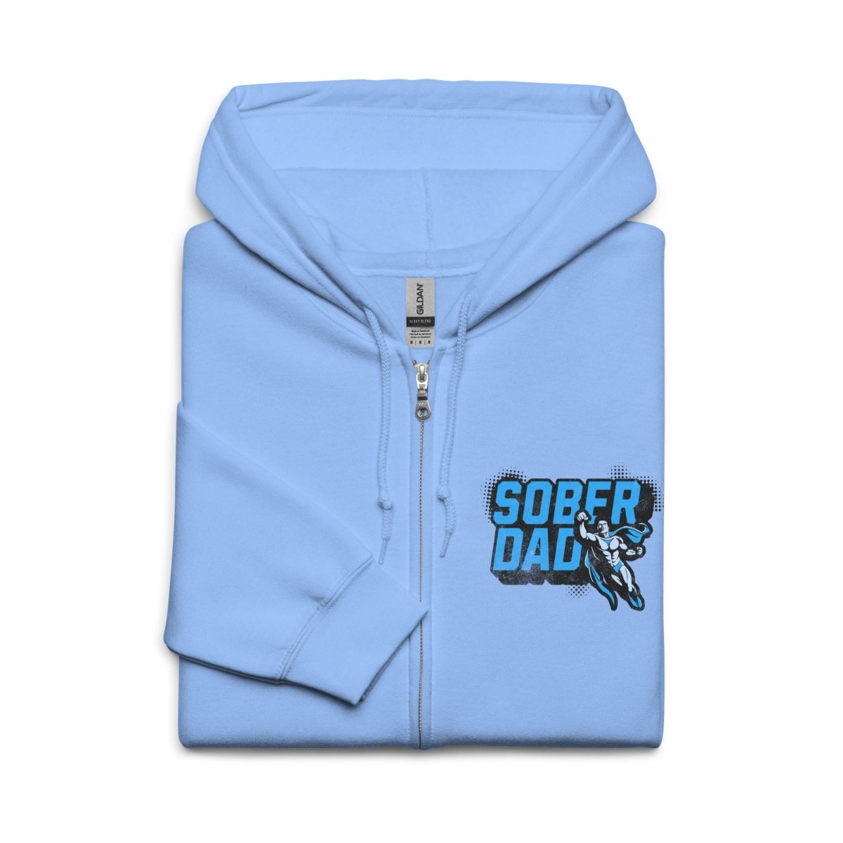 Soberdad Zip Up Hoodie: Embrace Sobriety with Fatherhood Flair - Sobervation
