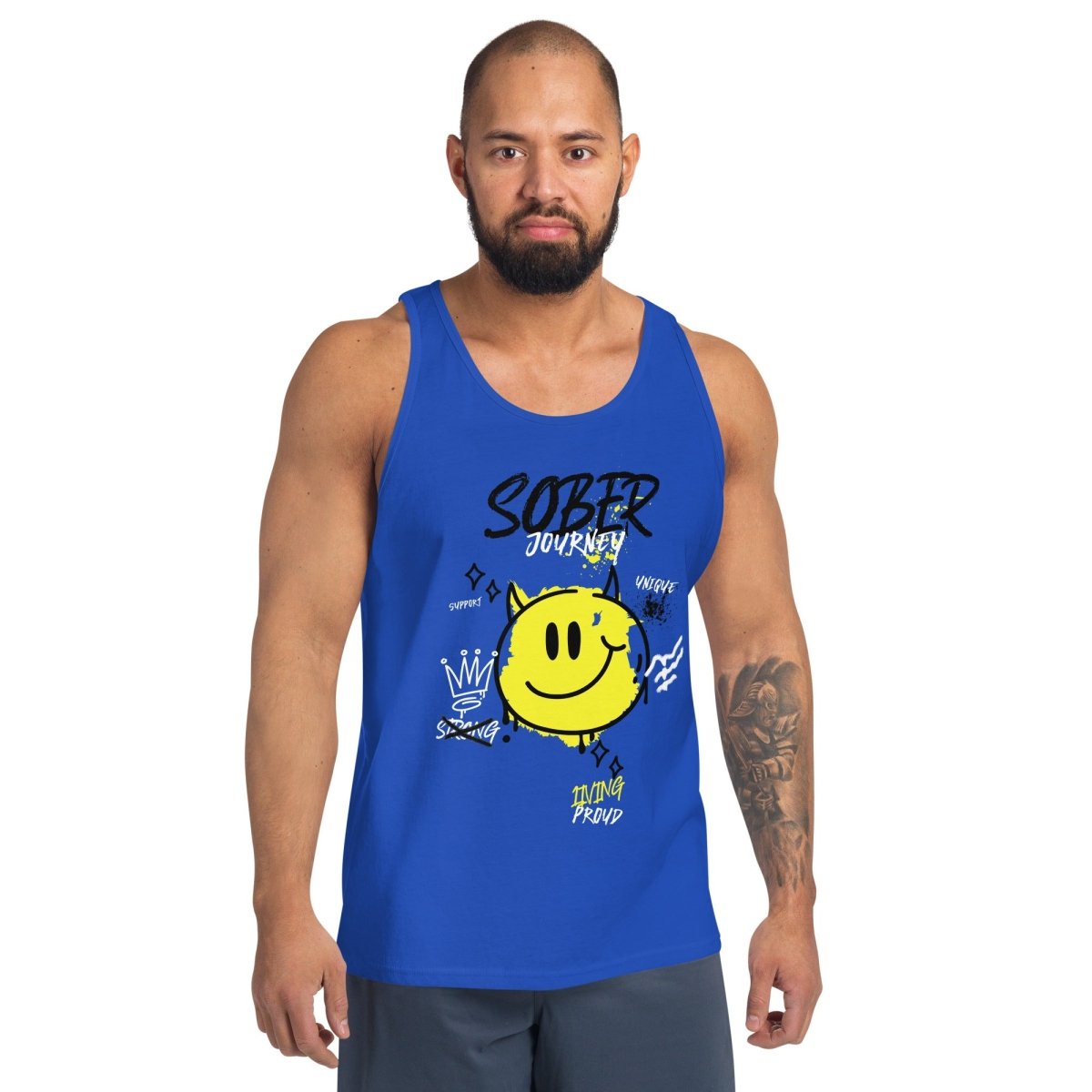 SoberFit Smiley Men's Tank - Sunshine Strength Series - Sobervation