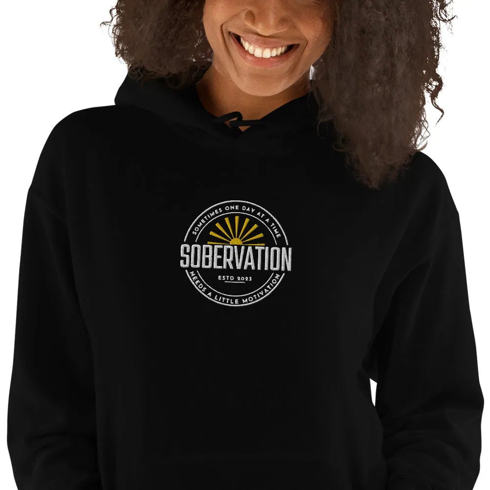 Sobervation Logo - Embroidered Unisex Hoodie - Sobervation