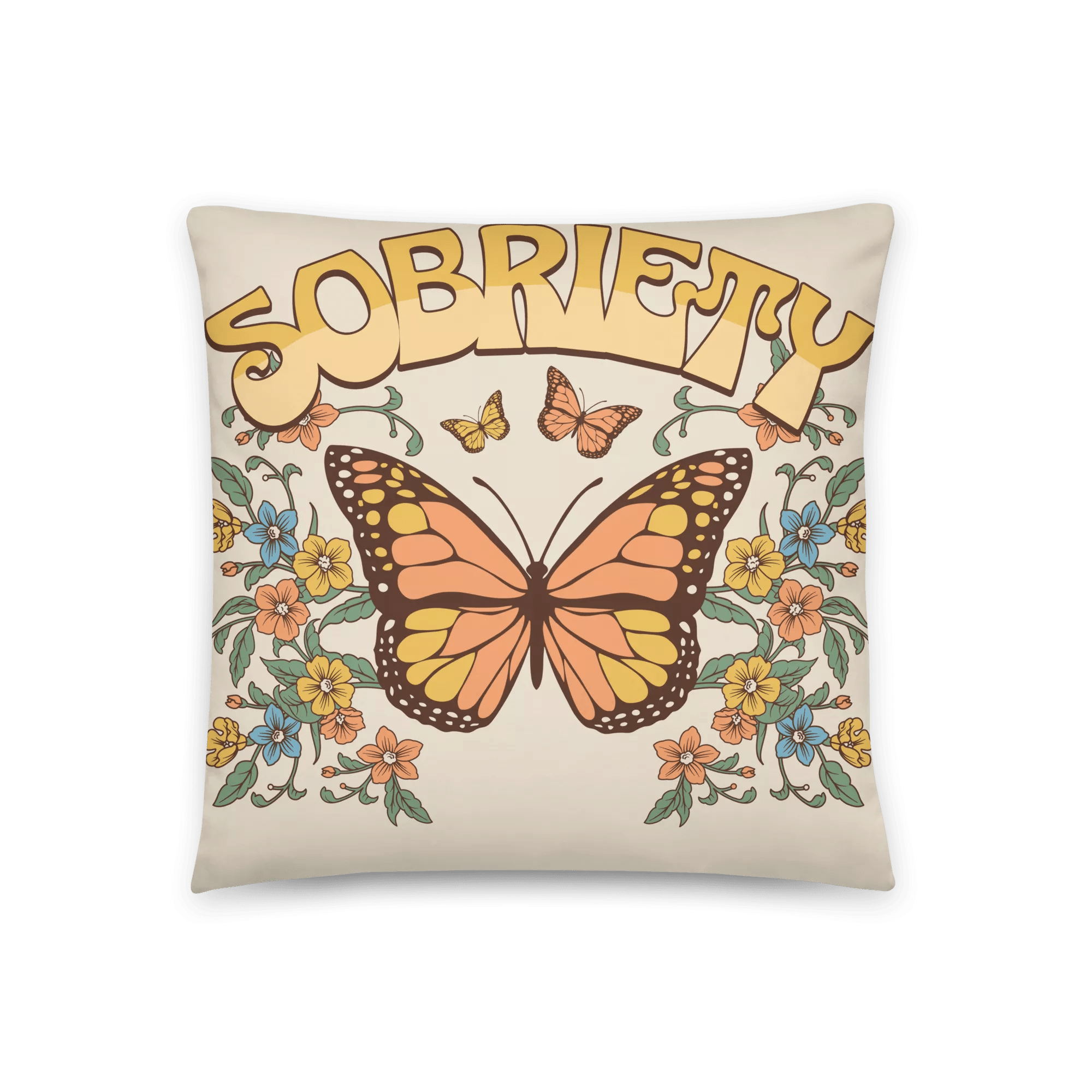 Sobriety Butterfly Accent Pillow - Sobervation