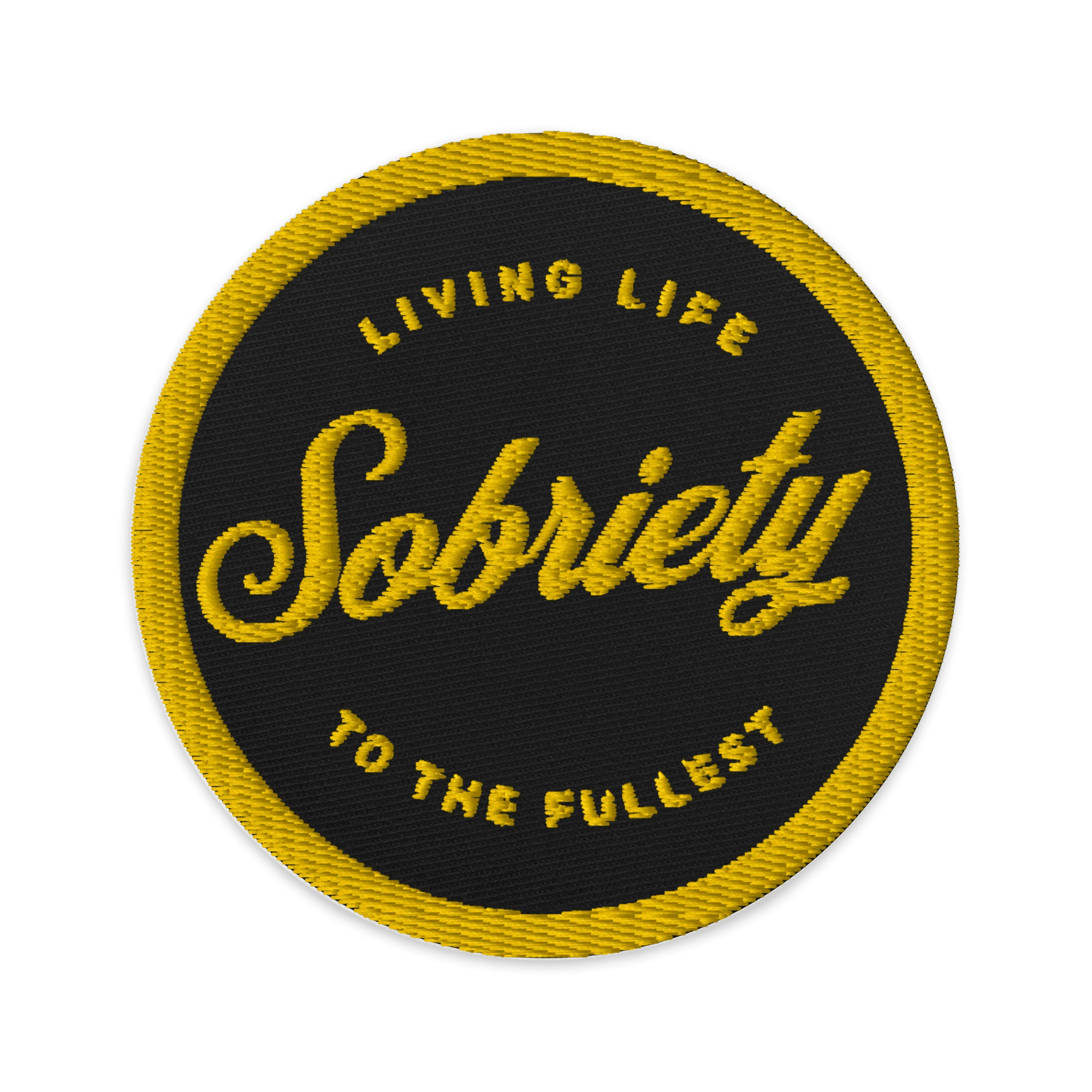 Sobriety - Embroidered patch - Sobervation