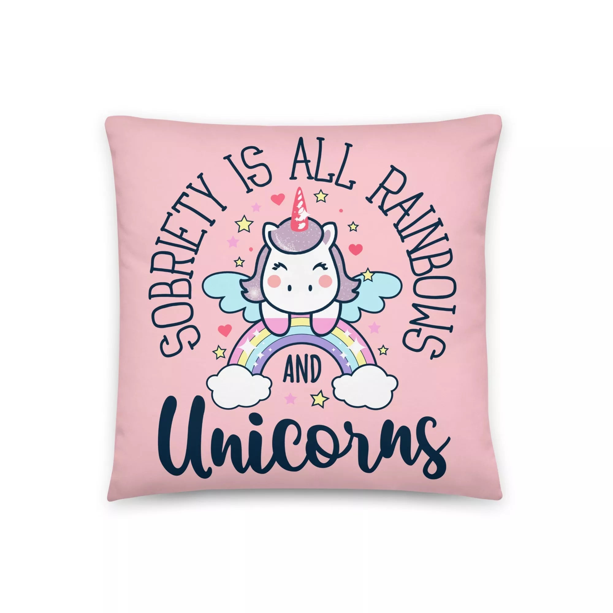 Sobriety Is Rainbows and Butterflies -Accent Pillow - Sobervation
