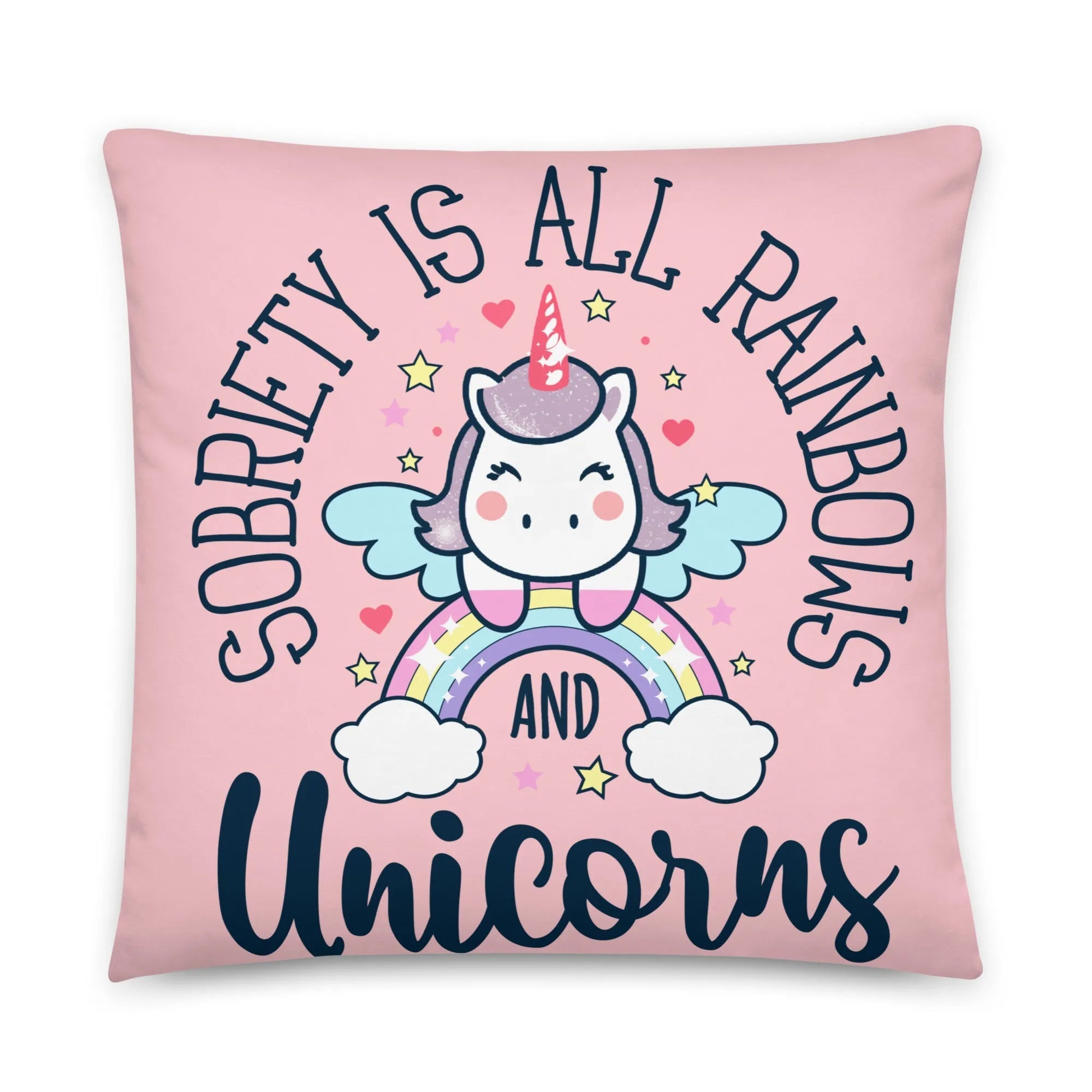 Sobriety Is Rainbows and Butterflies -Accent Pillow - Sobervation