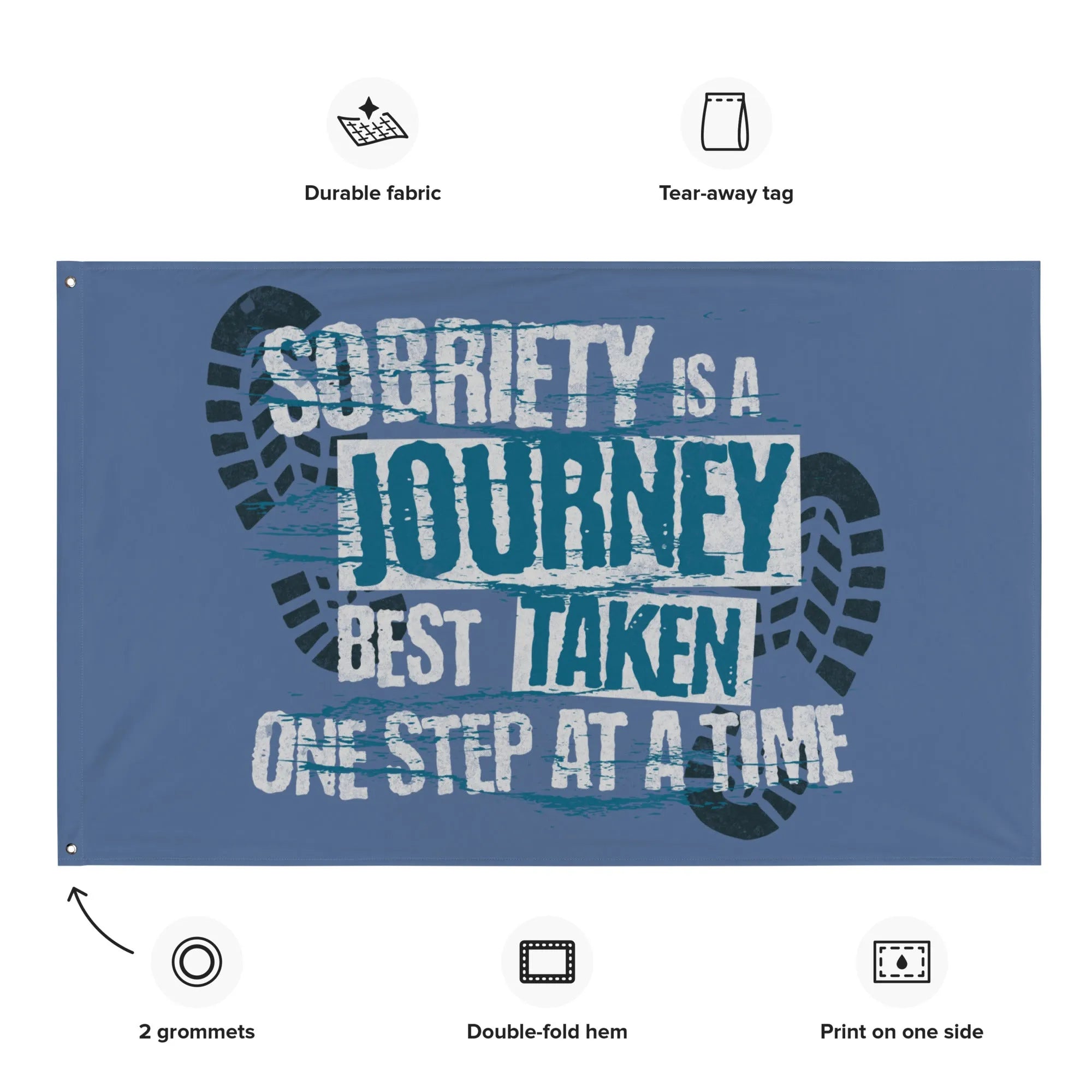 Sobriety Journey Wall Flag: Display Your Commitment to Sobriety at Home - Sobervation