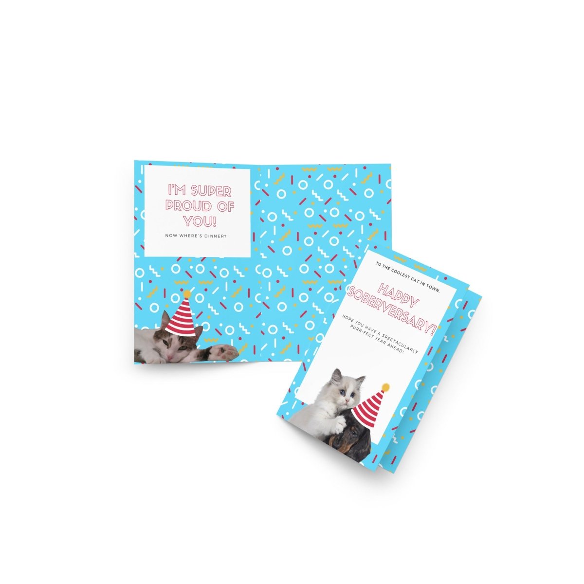 Unleash the Party Vibes with This Purr-fect Sobriety Anniversary Greeting Card - Sobervation