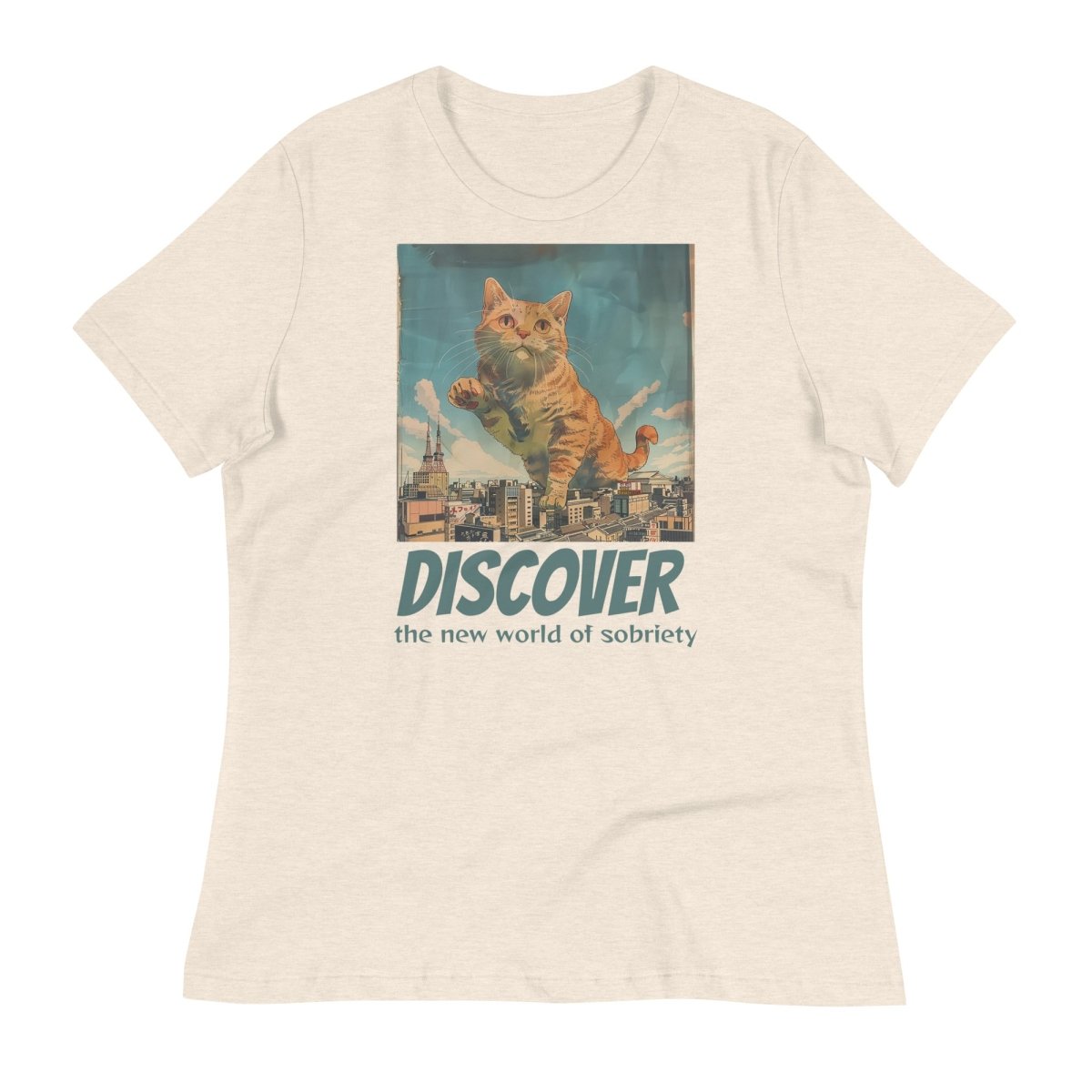 'Urban Sobriety Safari' Women's Relaxed Tee - Sobervation Discovery Line - S | Sobervation