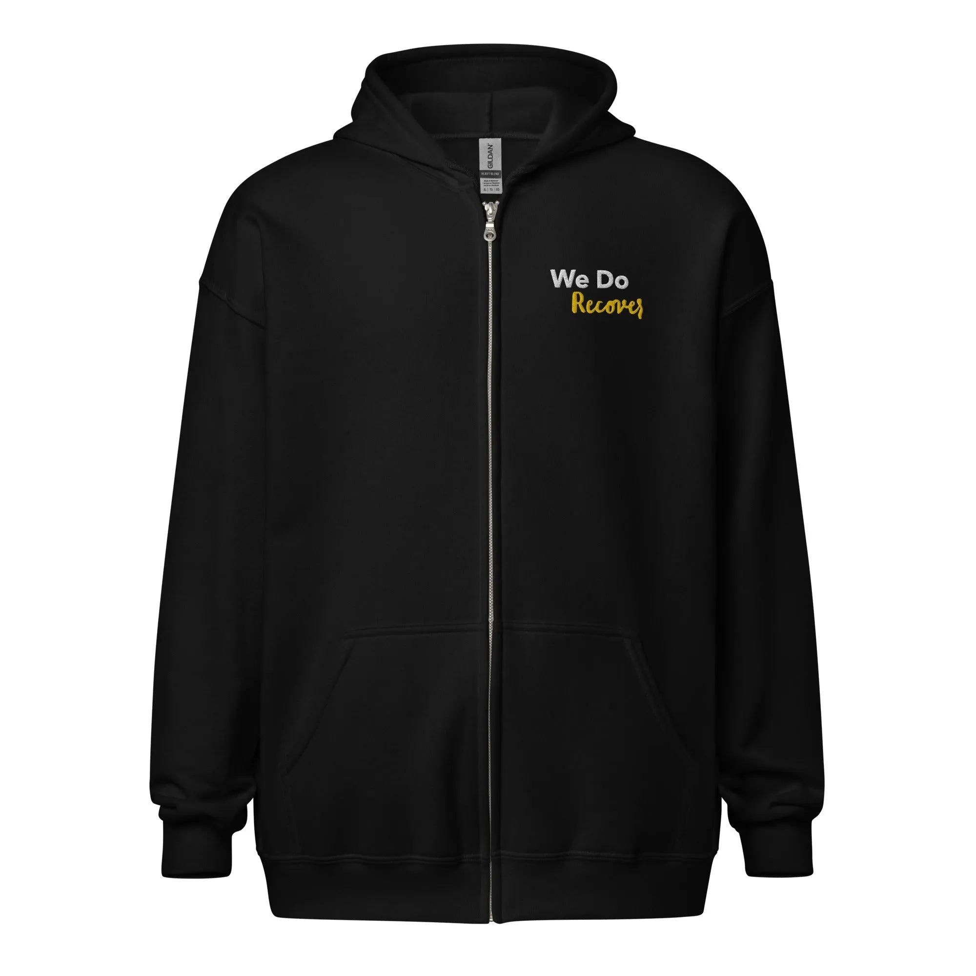 We Do Recover - Embroidered Unisex heavy blend zip hoodie - Sobervation